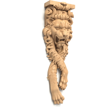 Lion corbel for fireplace